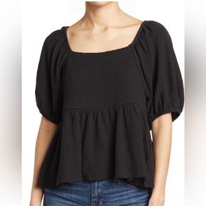 Madewell Dot Puff Top